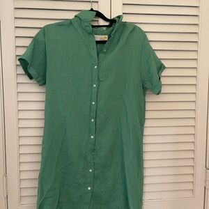 C&C California Green Button-Up Dress